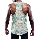 Cute Rainbow Unicorn Pattern Print Training Tank Top