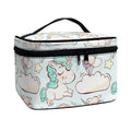 Cute Rainbow Unicorn Pattern Print Travel Makeup Bag