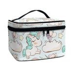 Cute Rainbow Unicorn Pattern Print Travel Makeup Bag