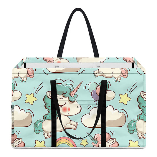 Cute Rainbow Unicorn Pattern Print Utility Tote Bag