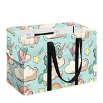 Cute Rainbow Unicorn Pattern Print Utility Tote Bag