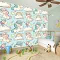 Cute Rainbow Unicorn Pattern Print Wall Sticker