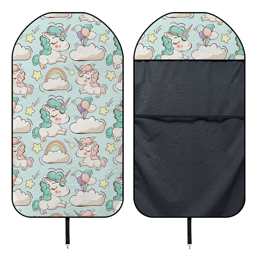 Cute Rainbow Unicorn Pattern Print Waterproof Car Seat Cover