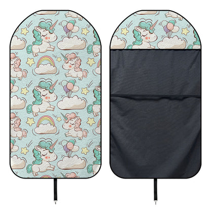 Cute Rainbow Unicorn Pattern Print Waterproof Car Seat Cover