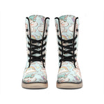 Cute Rainbow Unicorn Pattern Print Winter Boots