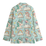 Cute Rainbow Unicorn Pattern Print Women's Blazer