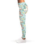 Cute Rainbow Unicorn Pattern Print Women's Leggings