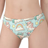 Cute Rainbow Unicorn Pattern Print Women's Panties