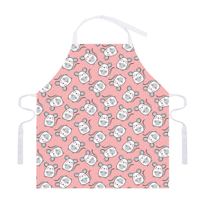 Cute Rat Pattern Print Adjustable Apron