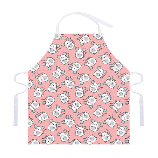 Cute Rat Pattern Print Adjustable Apron