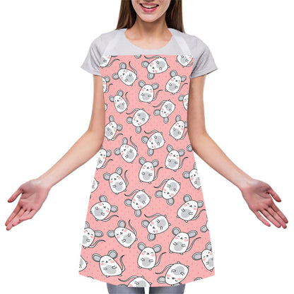 Cute Rat Pattern Print Adjustable Apron