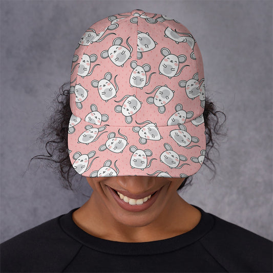 Cute Rat Pattern Print Baseball Cap