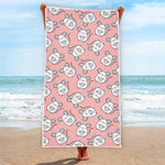Cute Rat Pattern Print Beach Towel