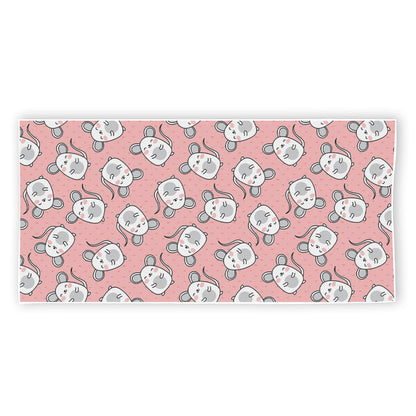 Cute Rat Pattern Print Beach Towel