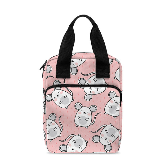 Cute Rat Pattern Print Bible Tote Bag