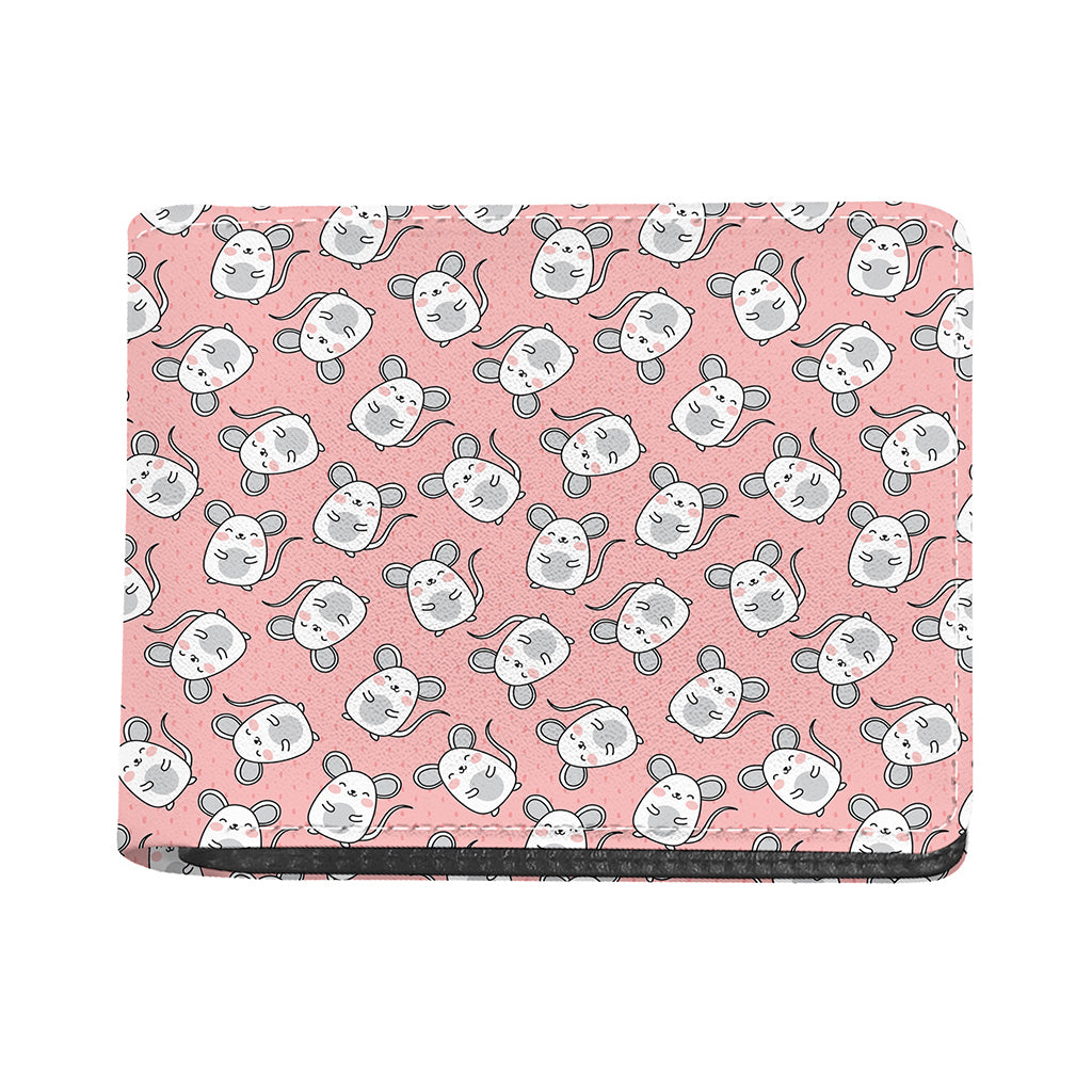 Cute Rat Pattern Print Bifold Wallet