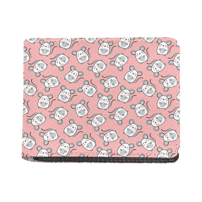 Cute Rat Pattern Print Bifold Wallet