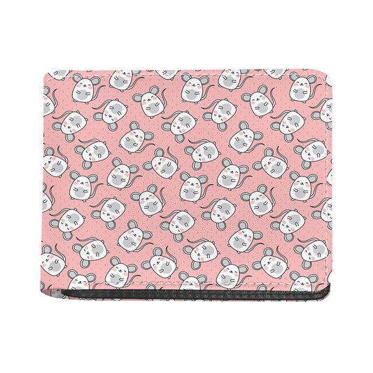 Cute Rat Pattern Print Bifold Wallet