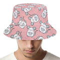 Cute Rat Pattern Print Bucket Hat