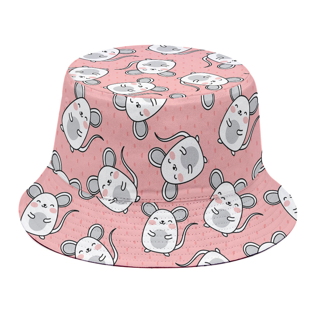 Cute Rat Pattern Print Bucket Hat