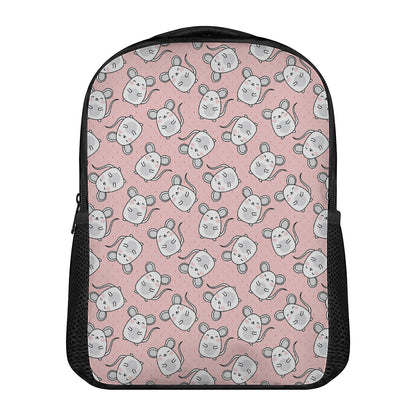 Cute Rat Pattern Print Casual Backpack