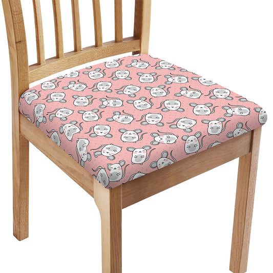 Cute Rat Pattern Print Chair Cushion Cover