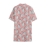 Cute Rat Pattern Print Cotton Hawaiian Shirt