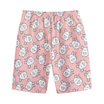 Cute Rat Pattern Print Cotton Shorts