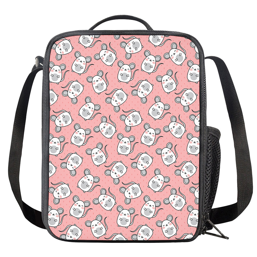Cute Rat Pattern Print Crossbody Lunch Bag