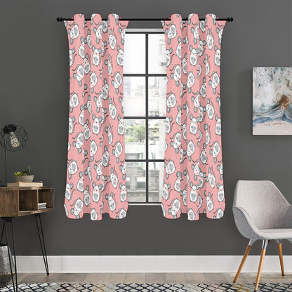 Cute Rat Pattern Print Curtain