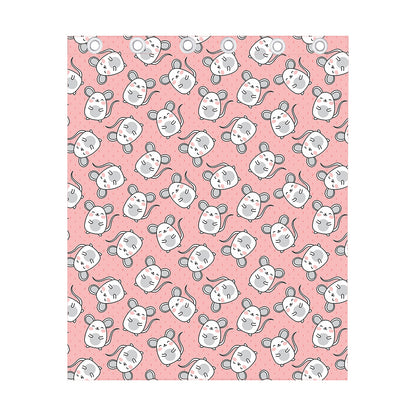 Cute Rat Pattern Print Curtain
