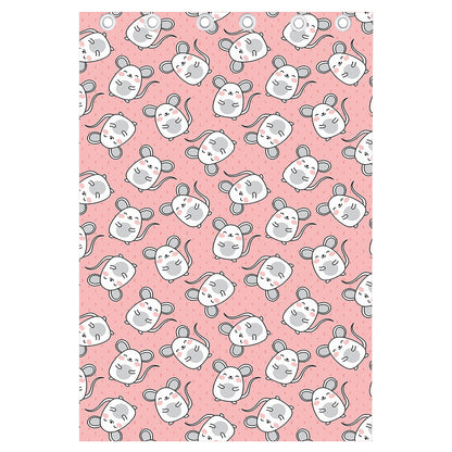 Cute Rat Pattern Print Curtain
