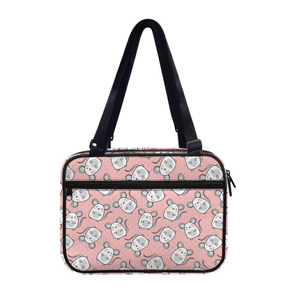 Cute Rat Pattern Print Double Strap Bible Bag