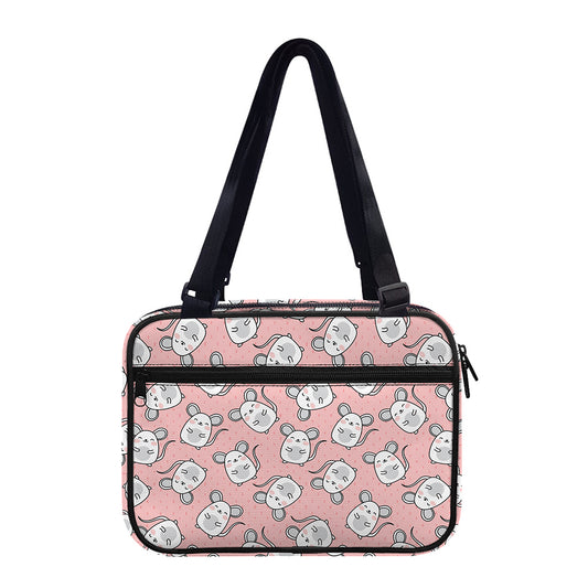 Cute Rat Pattern Print Double Strap Bible Bag