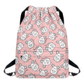 Cute Rat Pattern Print Drawstring Backpack