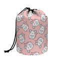 Cute Rat Pattern Print Drawstring Makeup Bag