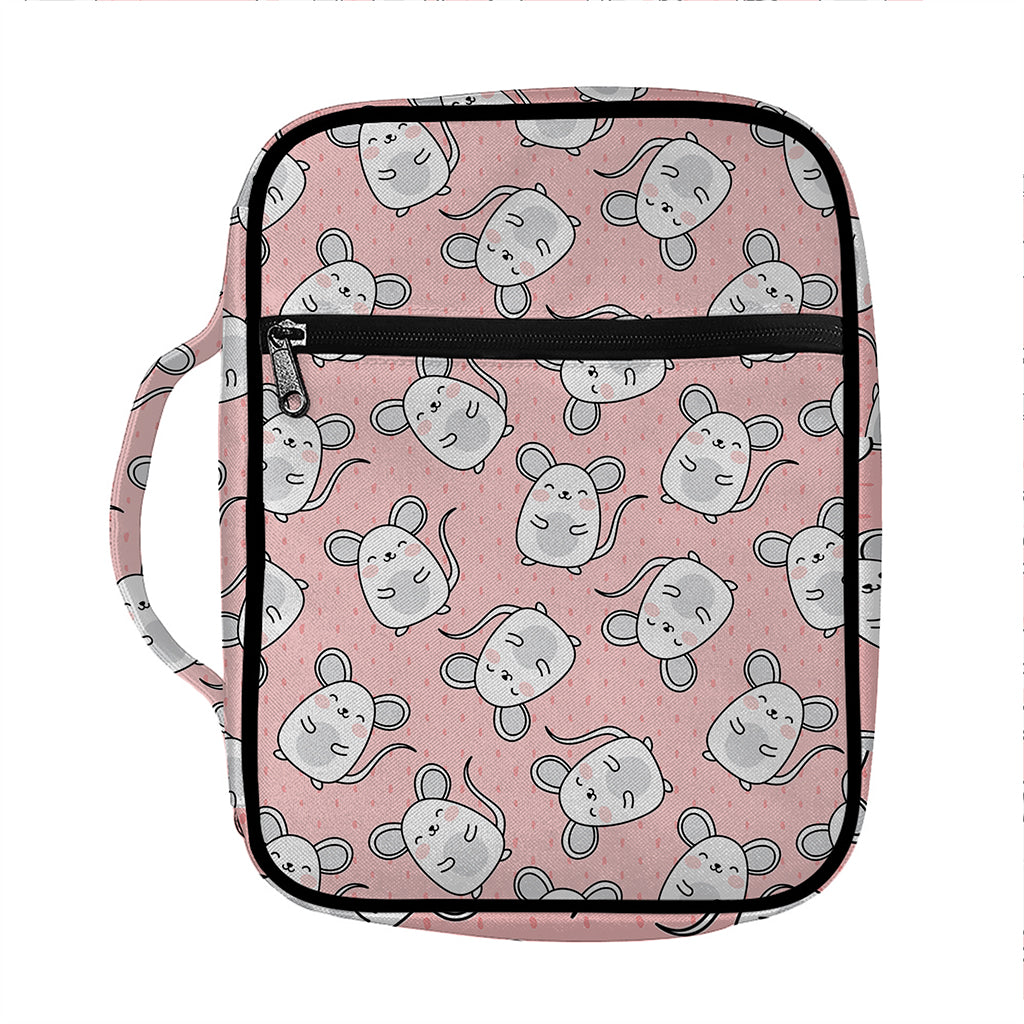 Cute Rat Pattern Print Front Pocket Bible Bag