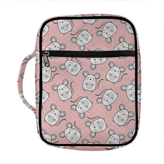 Cute Rat Pattern Print Front Pocket Bible Bag