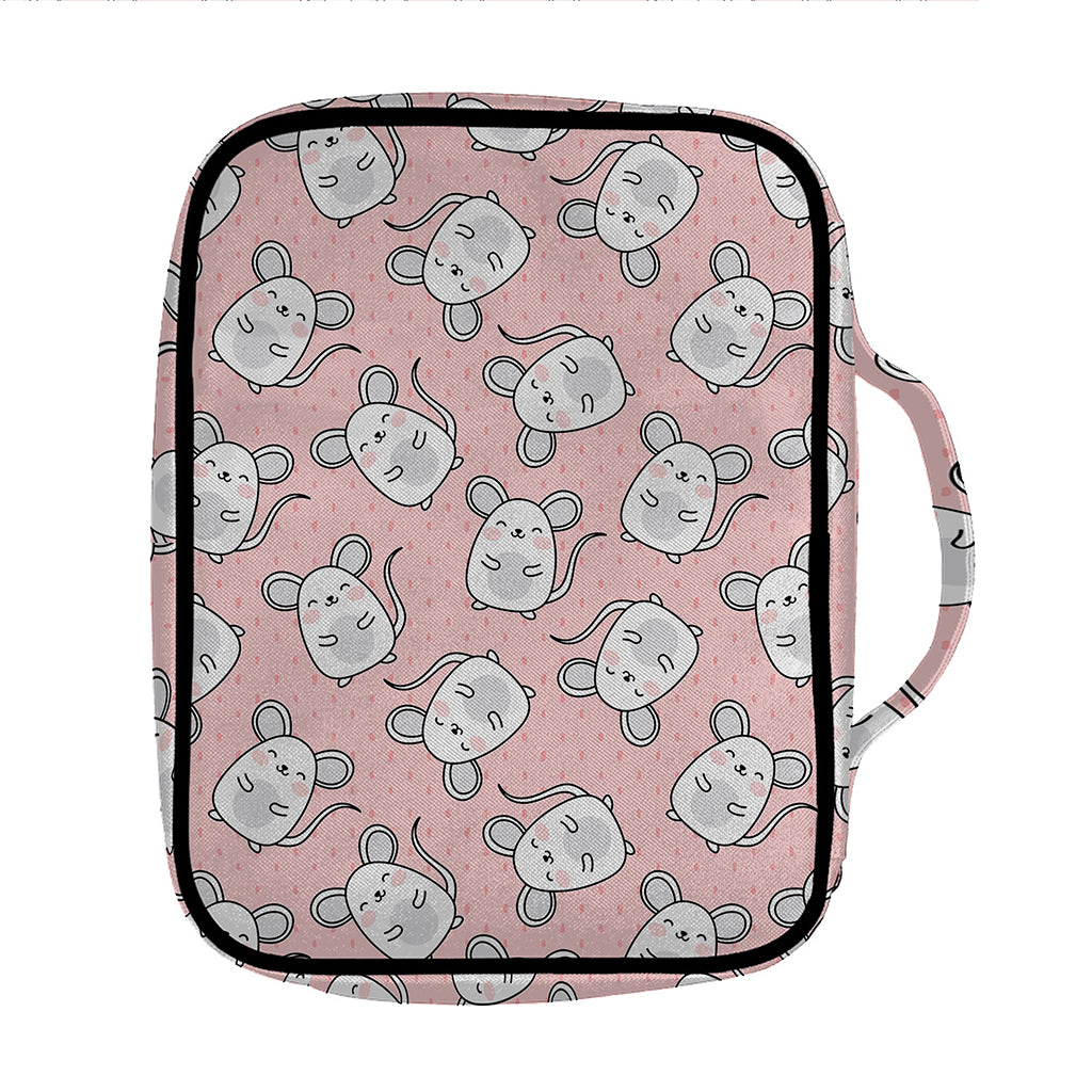 Cute Rat Pattern Print Front Pocket Bible Bag