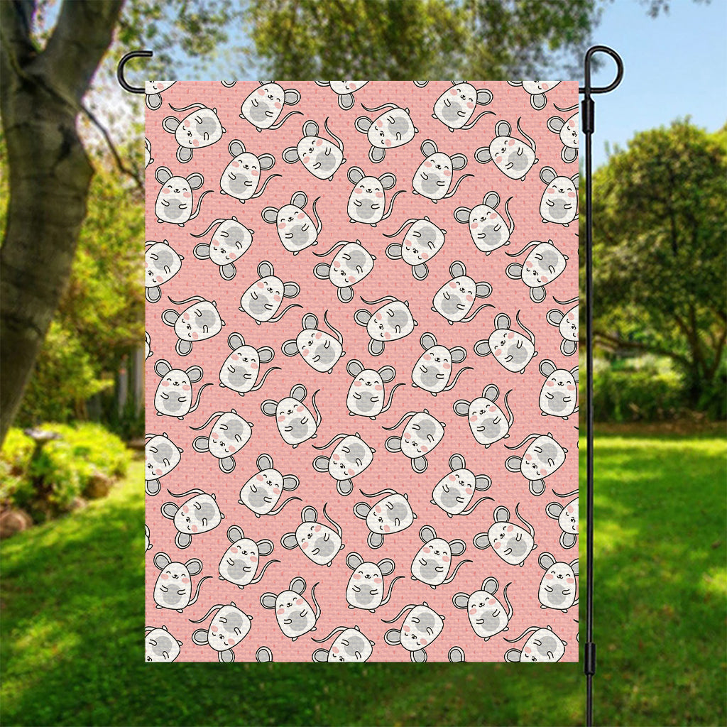 Cute Rat Pattern Print Garden Flag