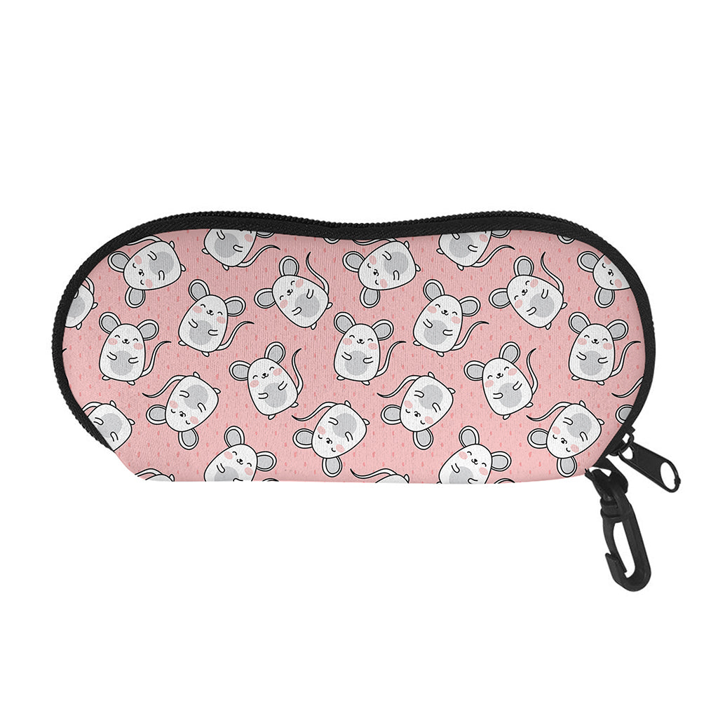 Cute Rat Pattern Print Glasses Case