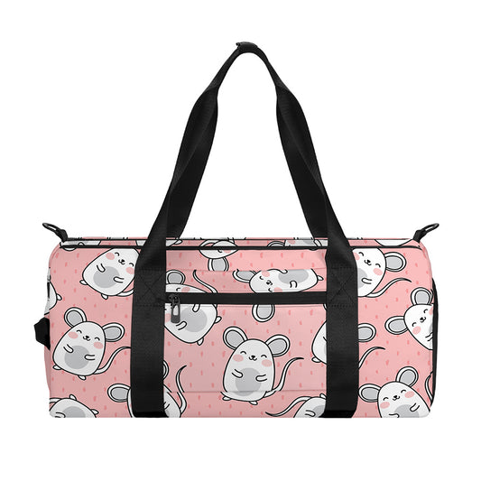 Cute Rat Pattern Print Gym Bag