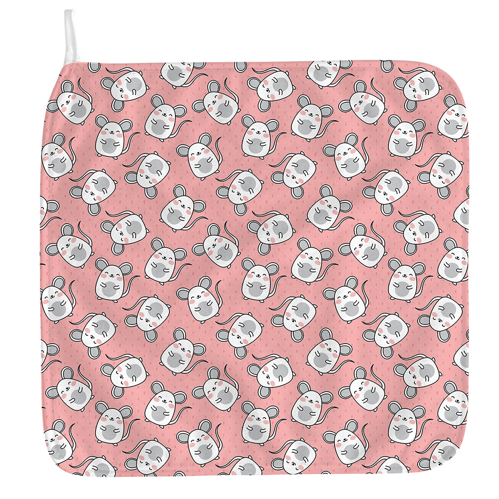 Cute Rat Pattern Print Hand Towel