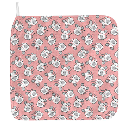 Cute Rat Pattern Print Hand Towel