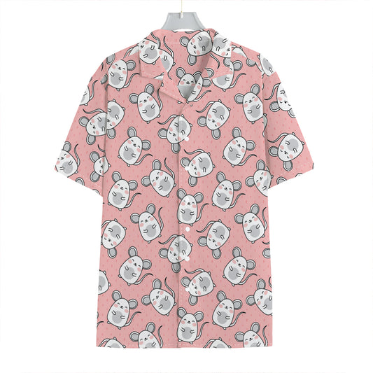 Cute Rat Pattern Print Hawaiian Shirt