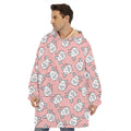 Cute Rat Pattern Print Hoodie Blanket