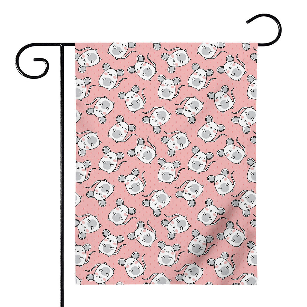 Cute Rat Pattern Print House Flag
