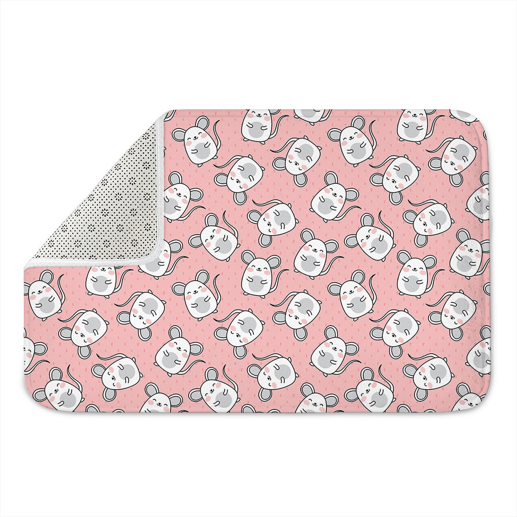 Cute Rat Pattern Print Indoor Door Mat
