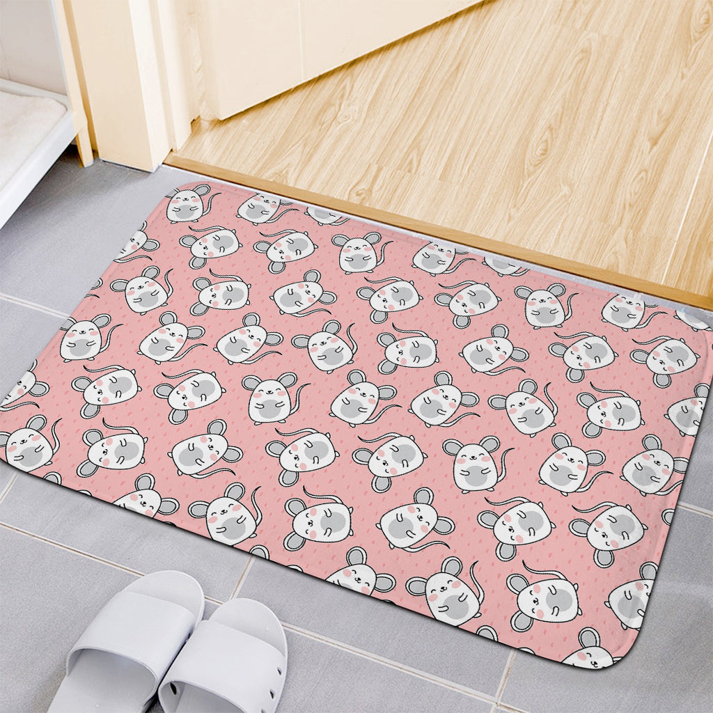 Cute Rat Pattern Print Indoor Door Mat