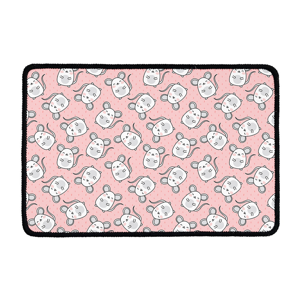 Cute Rat Pattern Print Kitchen Mat